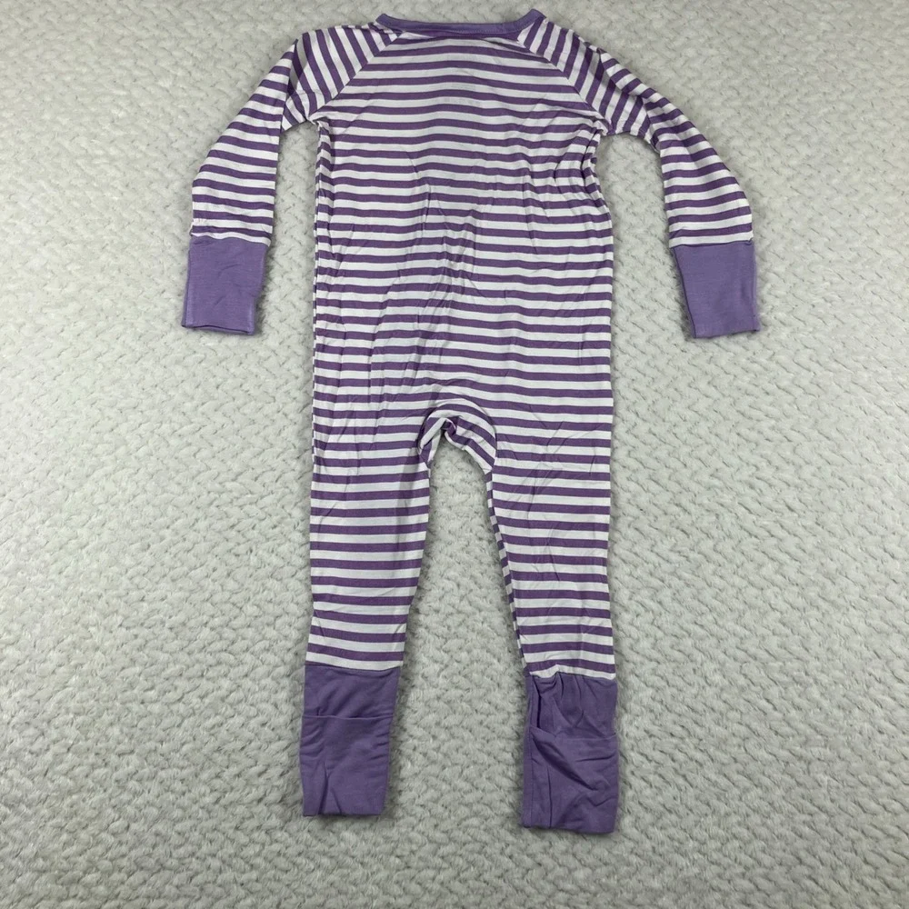 NWOT Suzel Bamboo Baby‎ Romper Purple Stripe 3-6M $23